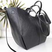 Vera Pelle duża torebka shopper czarna łódka