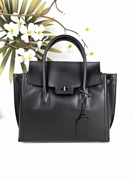 kuferek skorzany czarny