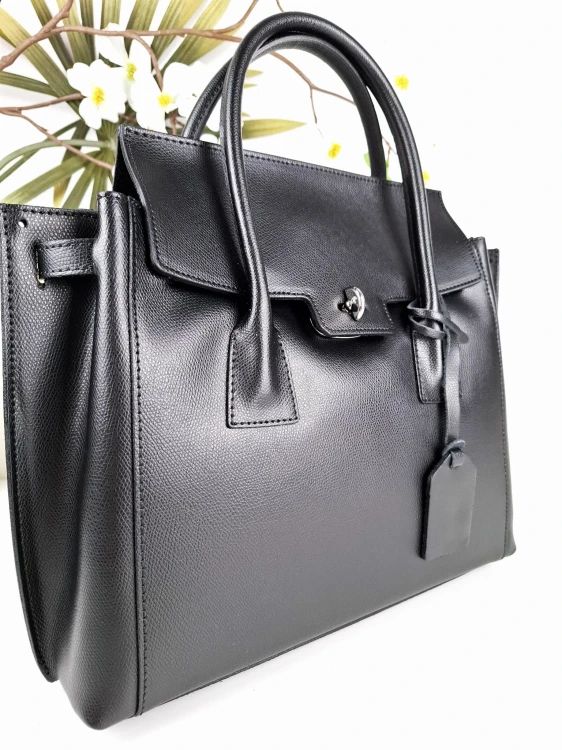 kuferek skorzany czarny