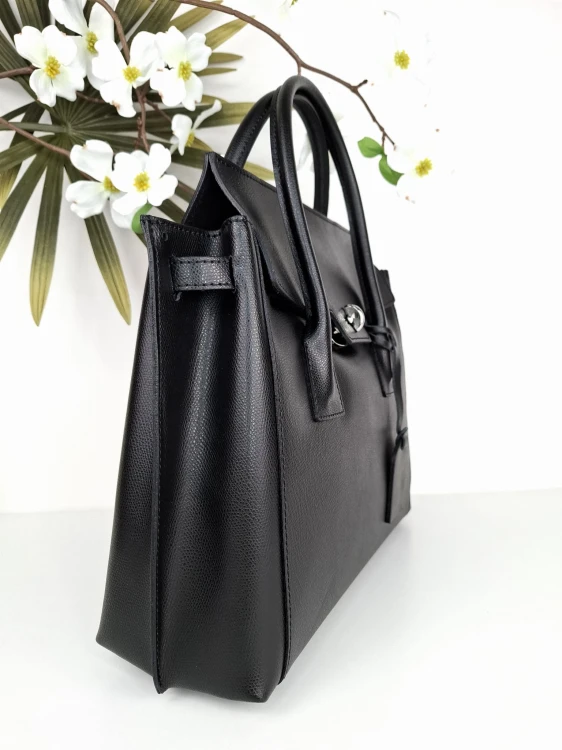 kuferek skorzany czarny