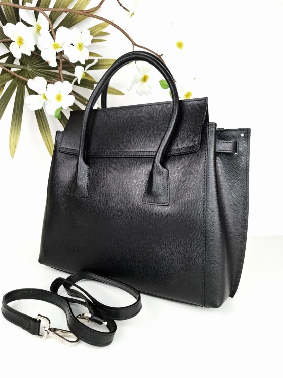 kuferek skorzany czarny