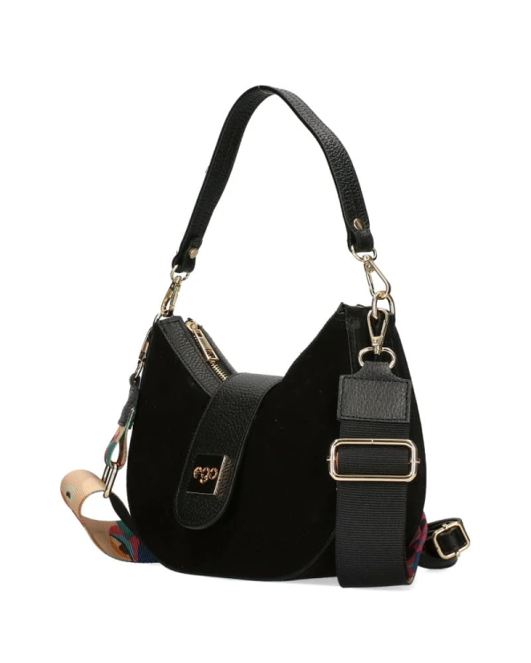 torebka ego czarna zamsz księżyc nowa kolekcja