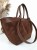 duża brązowa torebka damska wykonana zamszu , skórzane uchwyty , kolor brązowy marrone butik hrabina