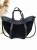 torebka shopper łódka polenka czarna jennie dwa uchwyty rozpinana