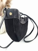 torebka shopper łódka polenka czarna jennie dwa uchwyty rozpinana