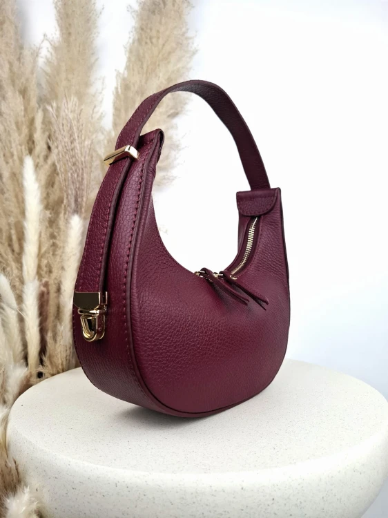 mała torebka wizytowa bordo