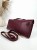 bordowa torebka skórzana wizytowa podłużna