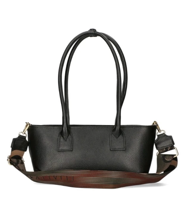 Ego podłużna torebka jamnik z kwiatkiem czarna