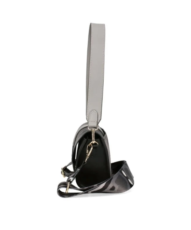 Torebka EGO zamszowa szara listonoszka mała na ramię