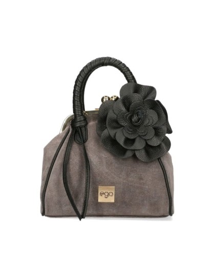 torebka babcinka szara na bigiel ego kwiatek