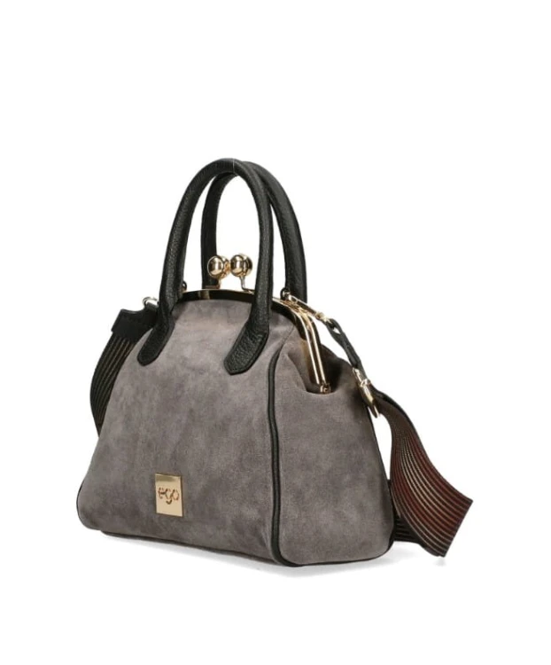 torebka babcinka szara na bigiel ego kwiatek