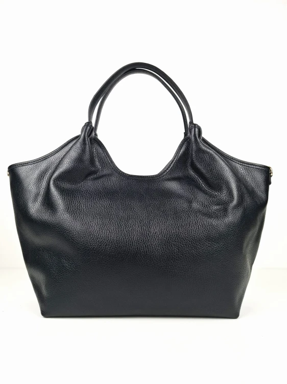 czarna torebka shopper