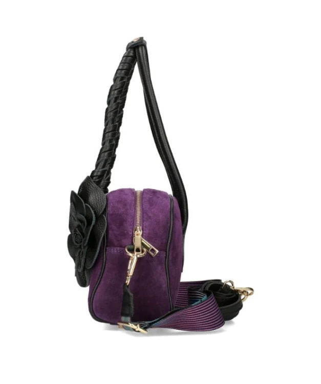 torebka ego z kwiatem fioletowa