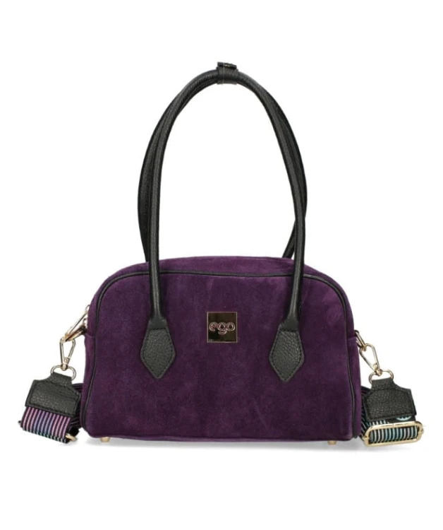 torebka ego z kwiatem fioletowa