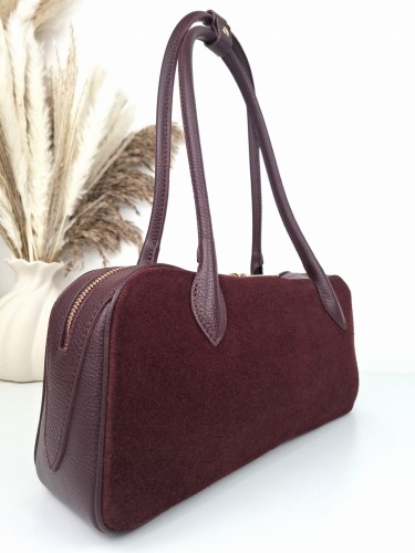 torebka jamnik bordo borse in pelle