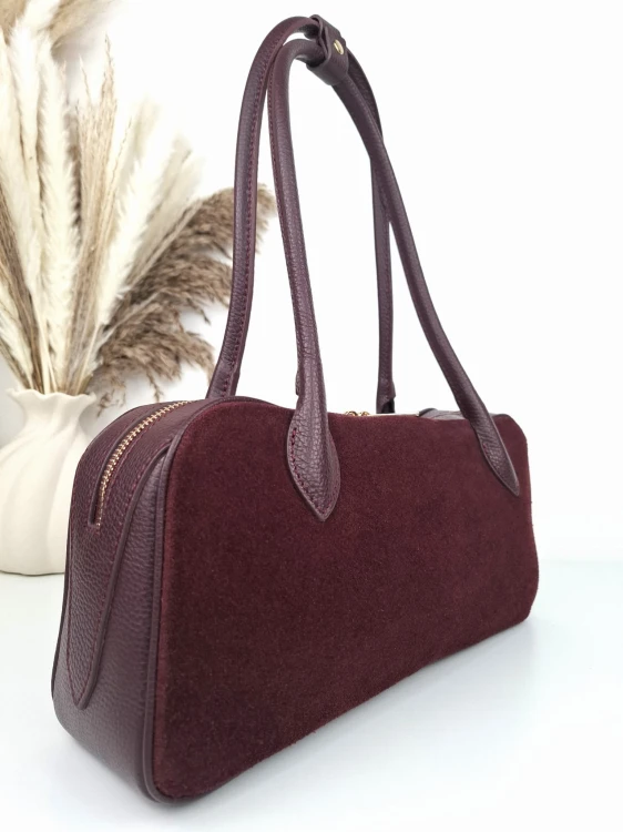 torebka jamnik bordo borse in pelle