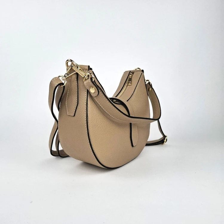 torebka damska skórzana beżowa mała