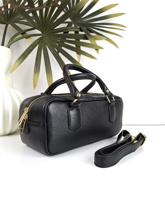 vera pelle czarna  torebka jamnik  laura biaggi ehrabina