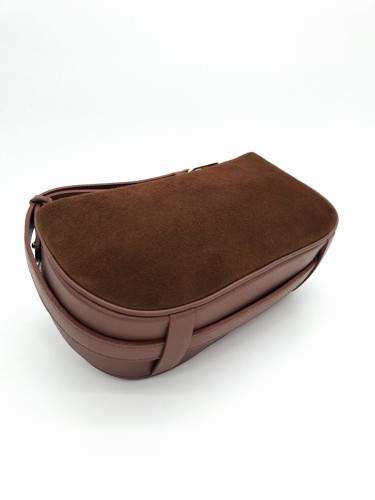 torebka bauletto brazowa wloska vera pelle