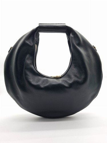 duza ciekawa torebka okragla skora naturalna