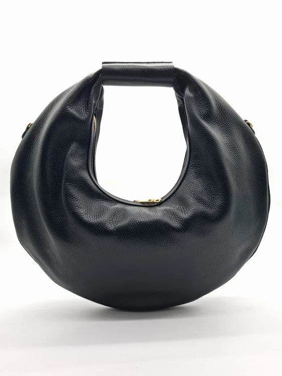 duza ciekawa torebka okragla skora naturalna