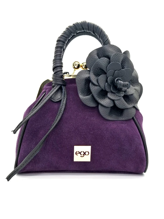 torebka damska ego flora fioletowa kwiatek