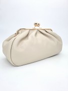 duza torebka na bigiel maxi clutch bag bezowa skorzana
