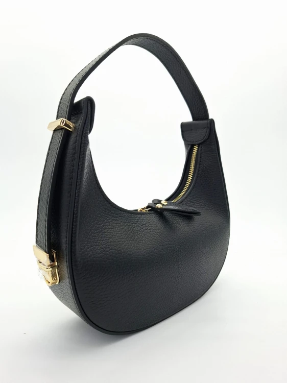 mini torebka elegancka mala skorzana vera pelle czarna