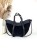 torebka shopper łódka polenka czarna jennie dwa uchwyty rozpinana