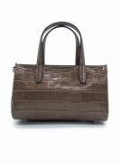 mala torebka croco taupe skorzana