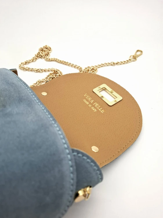 mini torebka na telefon blekitna