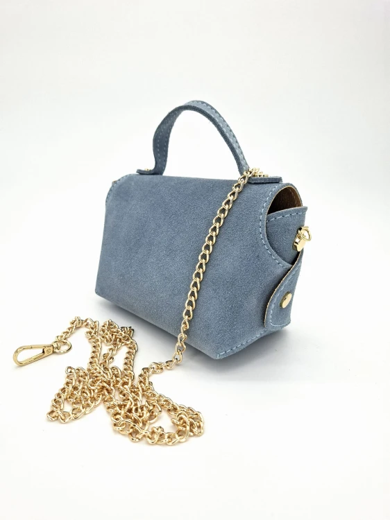 mini torebka na telefon blekitna