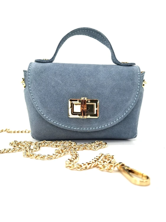 mini torebka na telefon blekitna