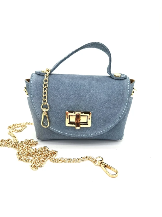 mini torebka na telefon blekitna