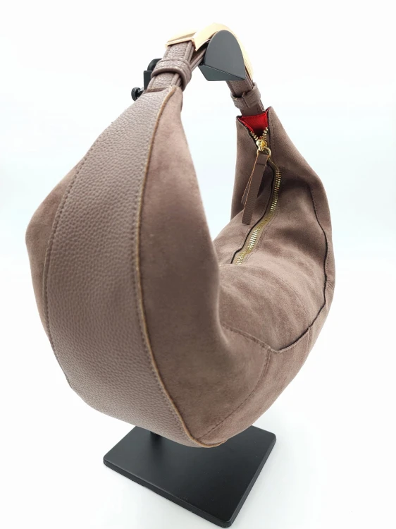 torebka laura biaggi w kolorze fango