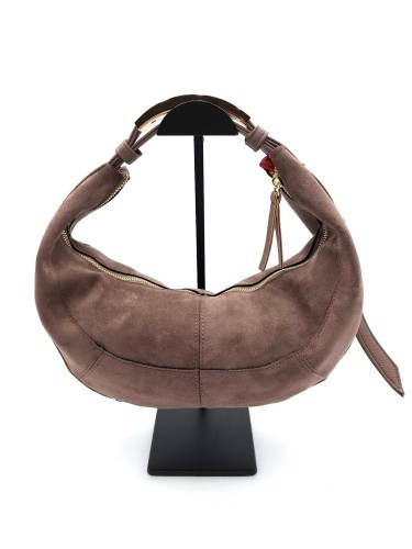 polska torebka laura biaggi ekozamsz kolor fango taupe widok z przodu