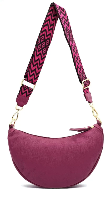 vera pelle torebka damska różowa rogal banan