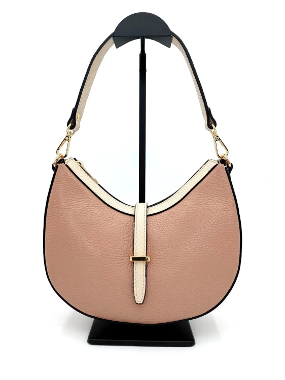 torebka na lato - skórzana torebka damska w letnich kolorach beżu , różu idealna do letnich stylizacji