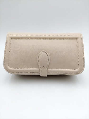 Skórzana mała torebka na ramię lub do ręki wykonana ze skóry naturalnej we Włoszech, model Arabella