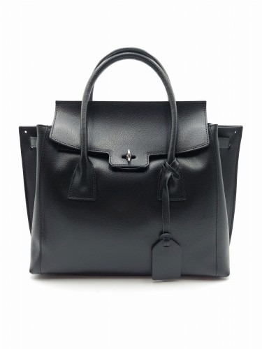 torebka kuferek damski skórzany czarny vera pelle