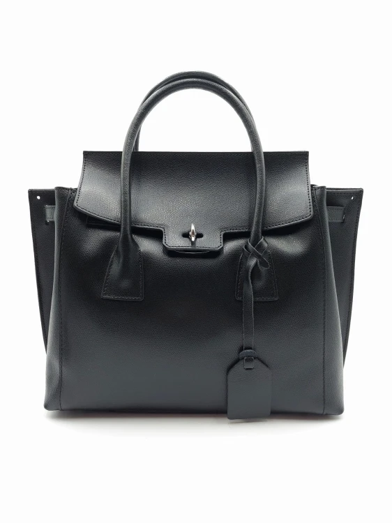 torebka kuferek damski skórzany czarny vera pelle