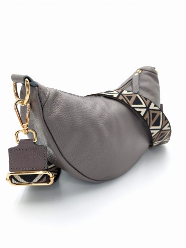 vera pelle torebka typu księżyc z ozdobnym paskiem wygodna sportowa forma