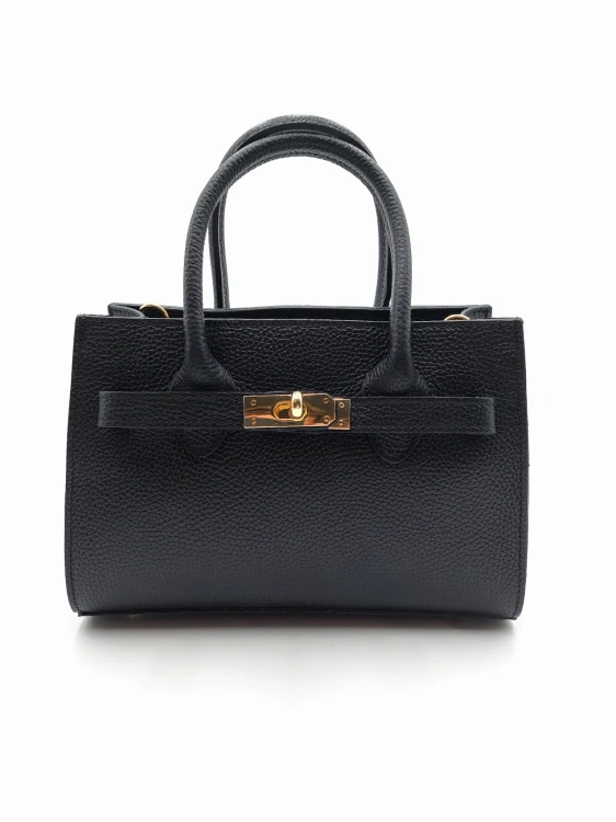 torebka ze skóry naturalnej  czarna mała elegancka na ramię lub do ręki