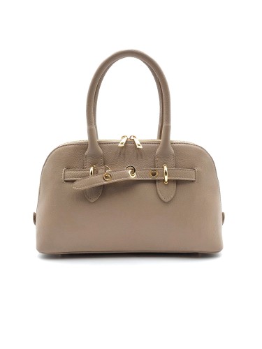 torebka kuferek damski taupe beżowy vera pelle