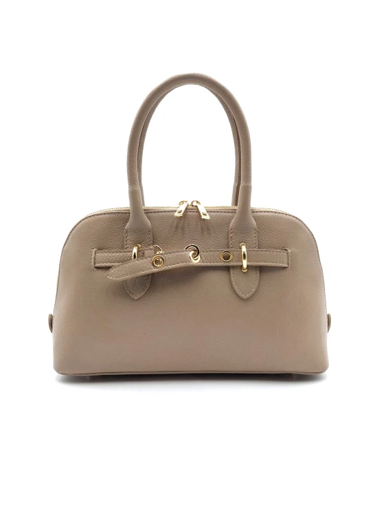 torebka kuferek damski taupe beżowy vera pelle