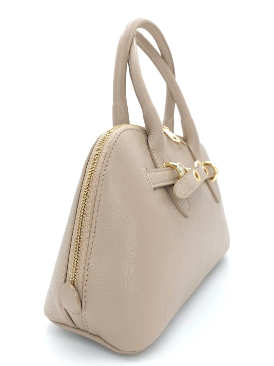 kuferek damski skórzany vera pelle z ozdobnym zapięciem