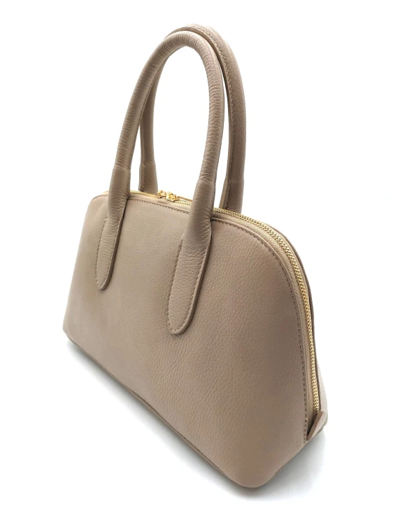 beżowa torebka damska skórzana vera pelle tył