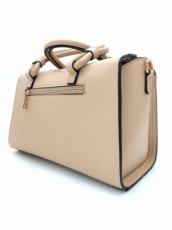 tom &amp; eva torebka kuferek beżowy widok na kieszeń i bok