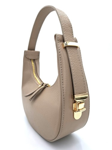 vera pelle torebka taupe beż mała
