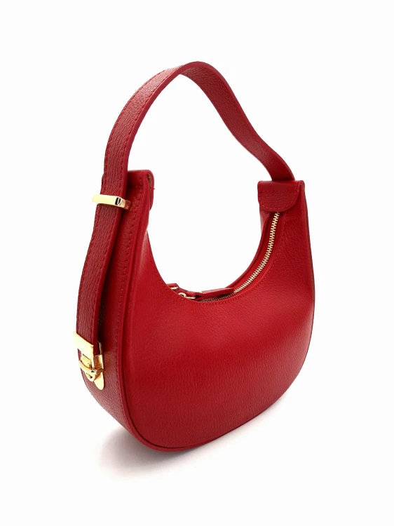 mała czerwona skórzana torebka vera pelle w butik hrabina